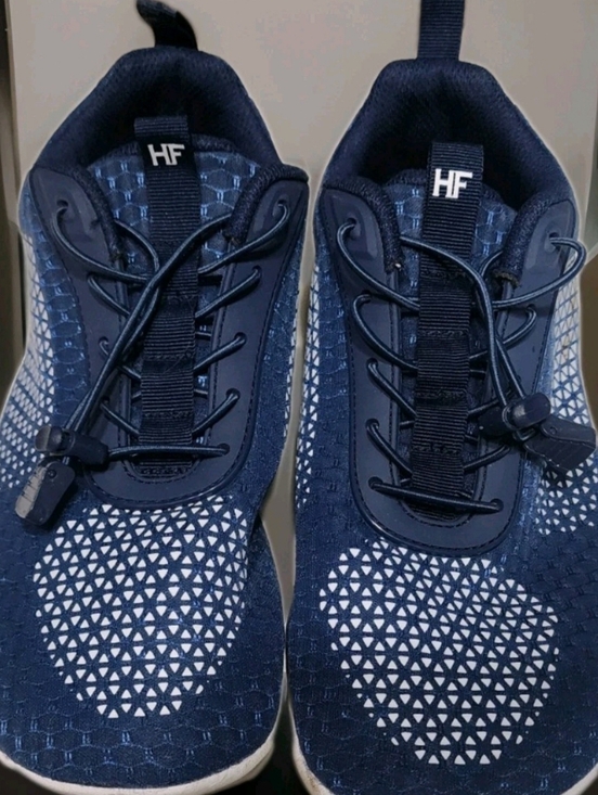 HFX Other - HF Cloud Men's Blue White Geometric Mesh Low Top Lace Up Athletic Sneakers
